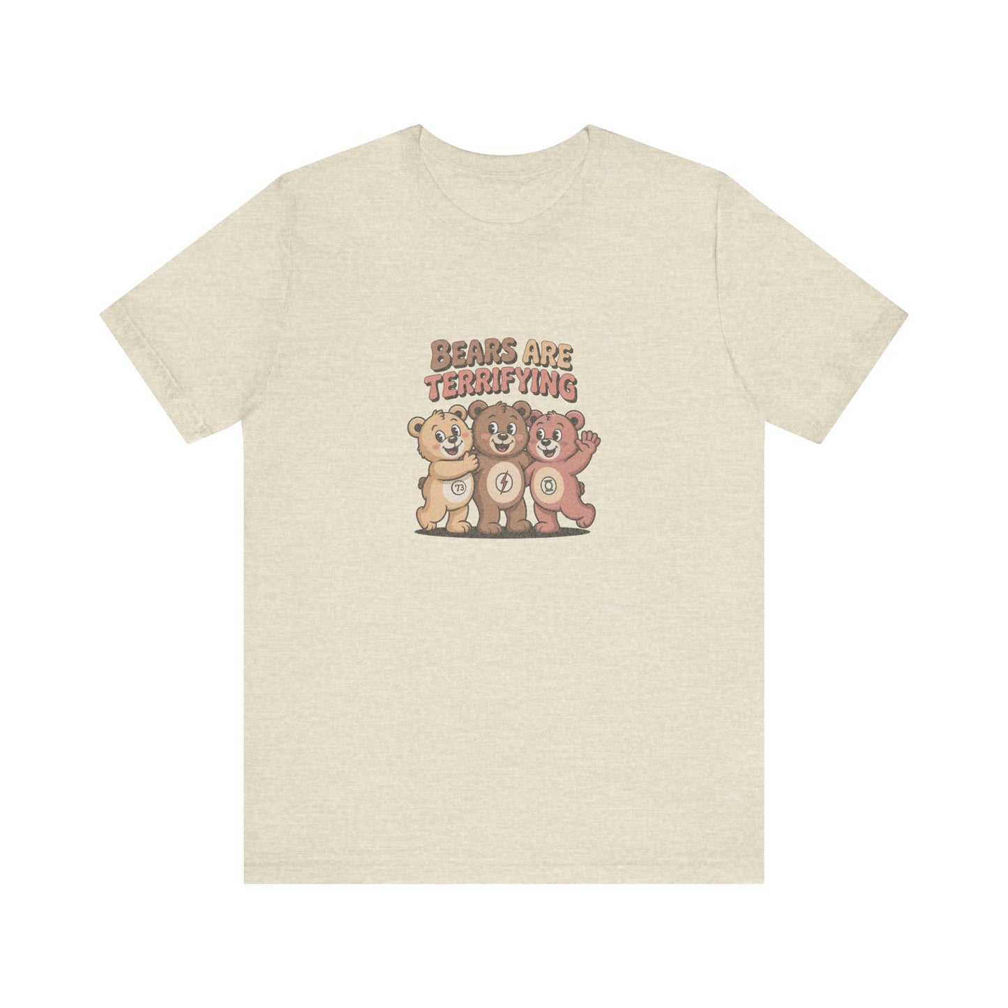 Bears Are Terrifying (Cute Remix) — Retro Tee (Light)