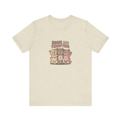 Bears Are Terrifying (Cute Remix) — Retro Tee (Light)
