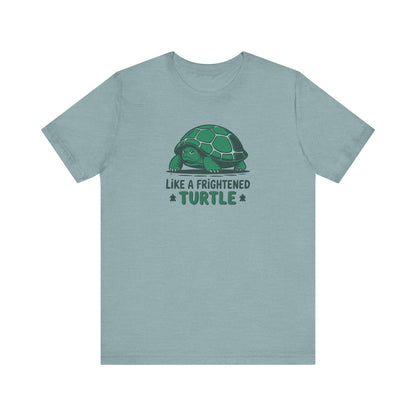 Like a Frightened Turtle — George Costanza Shrinkage Retro Tee (Light)