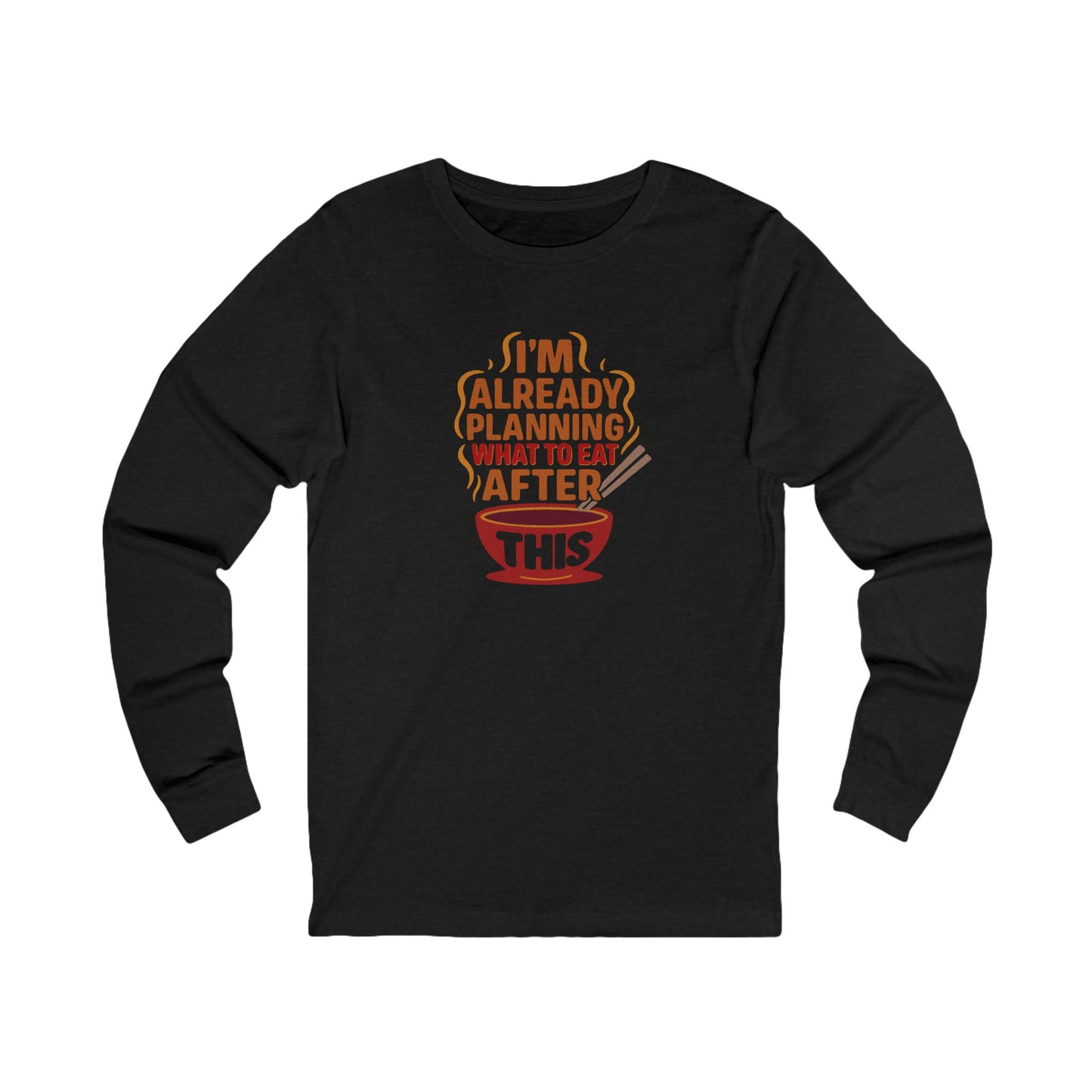 Planning What to Eat After This — Retro Foodie Long Sleeve (Dark)