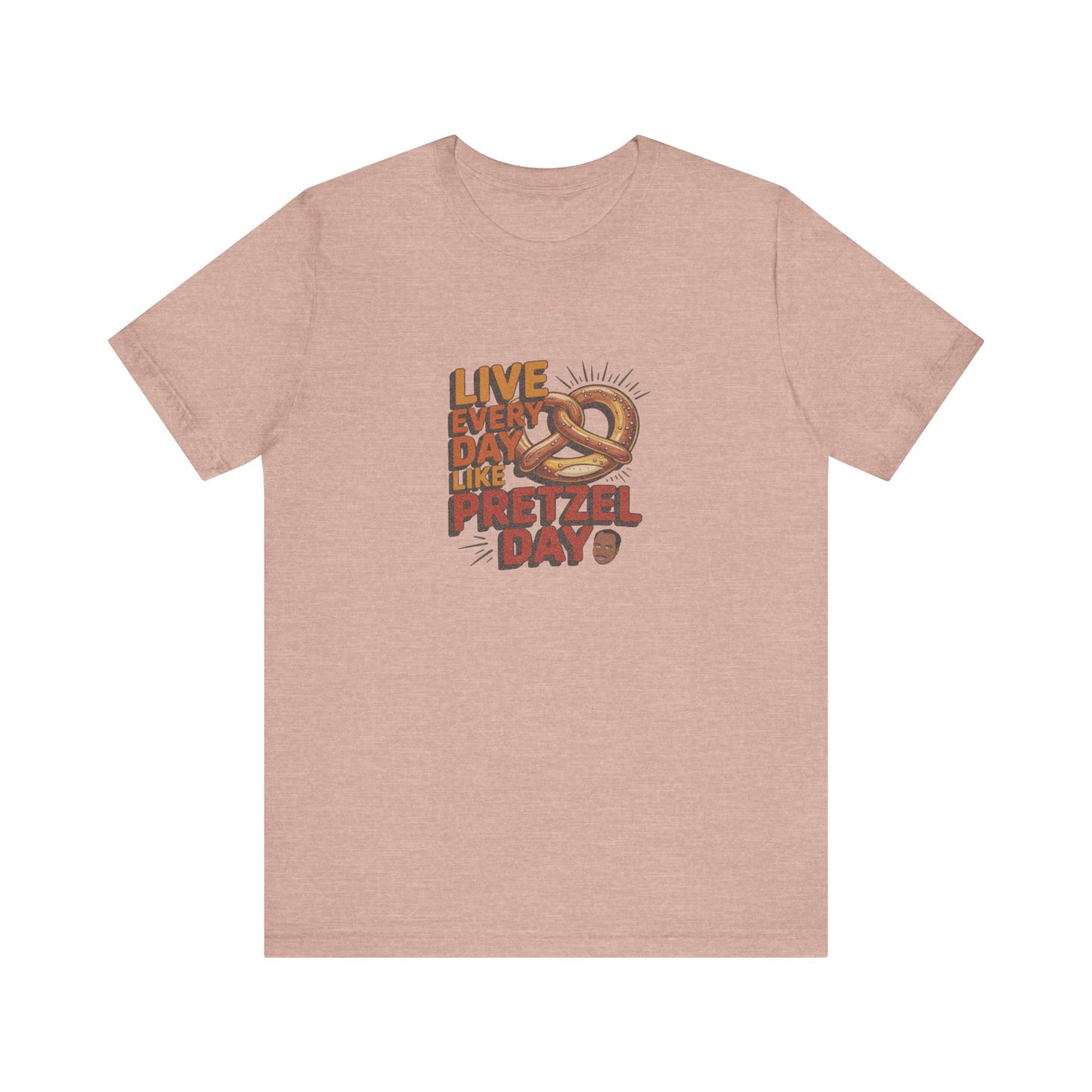 Live Every Day Like Pretzel Day — Stanley Hudson Retro Tee (Light)