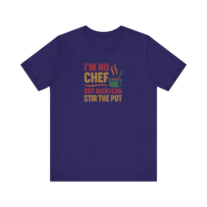 I'm No Chef, But Man I Stir the Pot — Retro Tee (Dark)