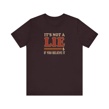 It’s Not a Lie, If You Believe It — George Costanza Retro Tee (Dark)