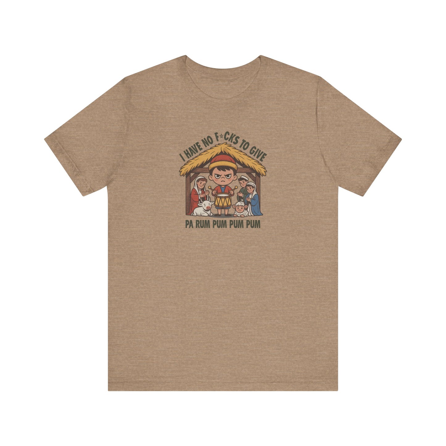 I Have No F*cks to Give — Little Drummer Boy Retro Tee (Light)
