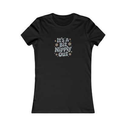 It's a Bit Nipply Out — Christmas Vacation Retro Women's Tee (Dark)