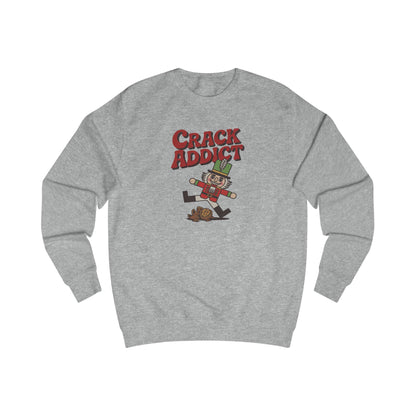 Crack Addict Nutcracker (Unhinged Remix) — Retro Sweatshirt (Light)