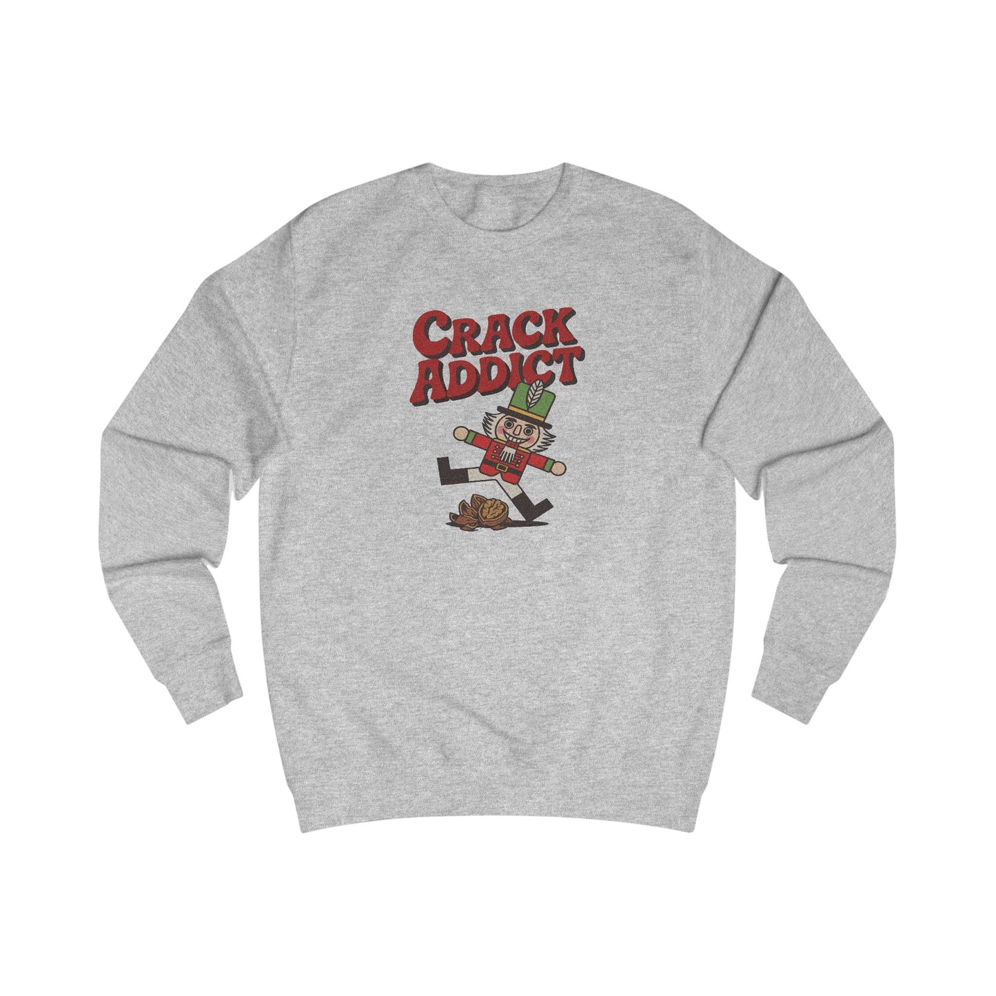 Crack Addict Nutcracker (Unhinged Remix) — Retro Sweatshirt (Light)