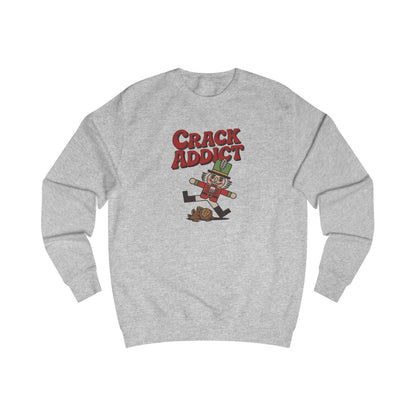 Crack Addict Nutcracker (Unhinged Remix) — Retro Sweatshirt (Light)