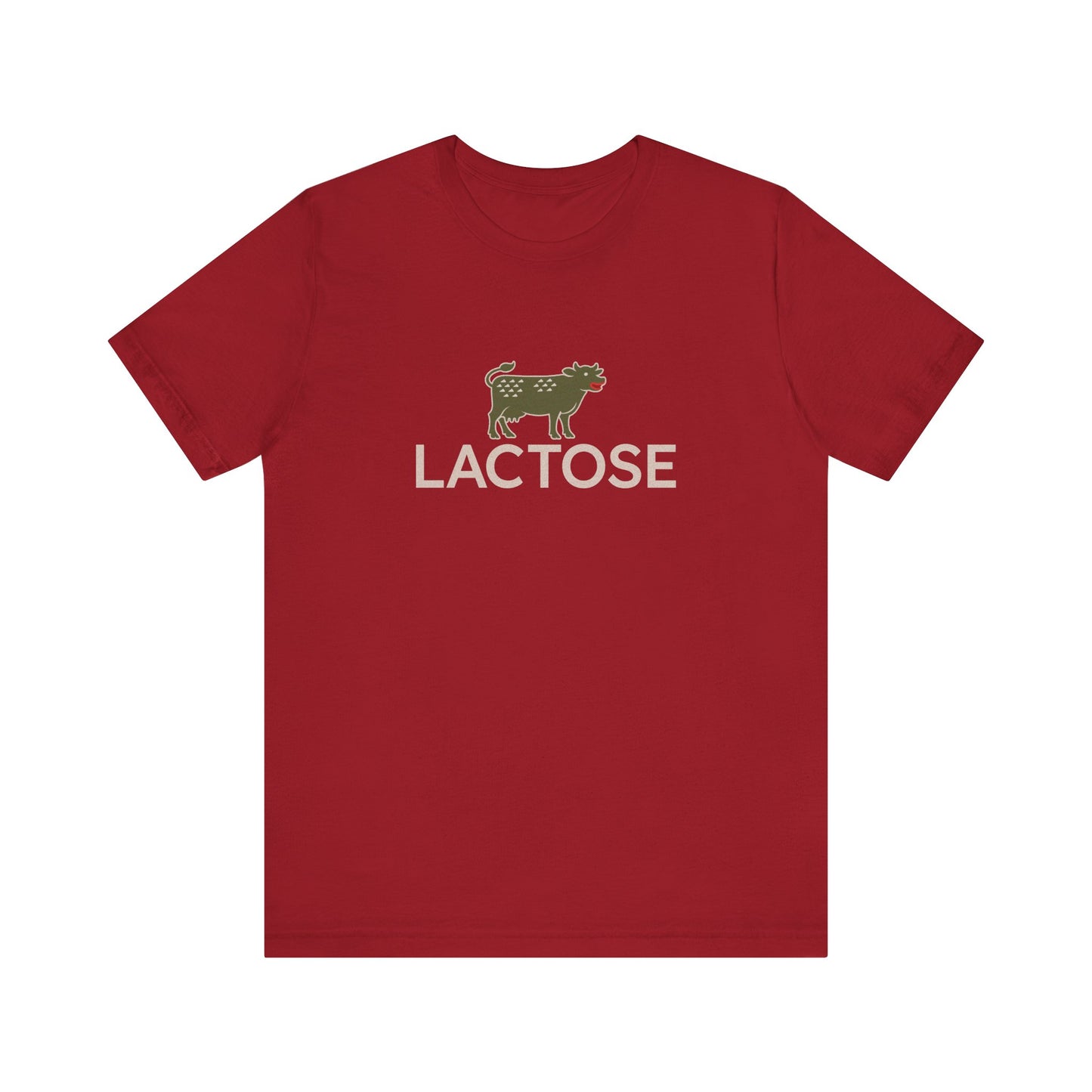 Life is a Beautiful… Typo – LACTOSE Logo Parody Retro Tee (Dark)