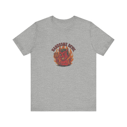 Handsome Devil — Fiery Retro Halloween Tee (Light)