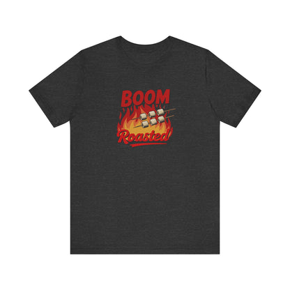 Boom, Roasted — Michael Scott Retro Tee (Dark)
