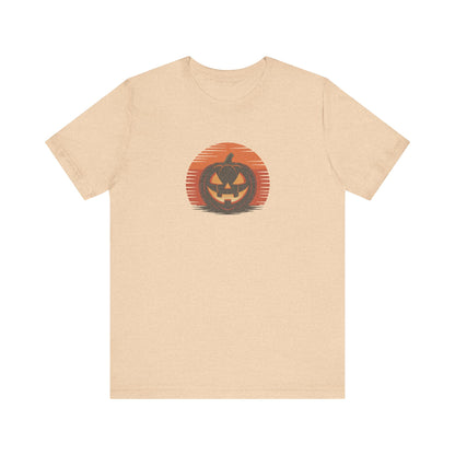 Retro Jack: Sliced Sunset — Halloween Sunset Tee (Light)