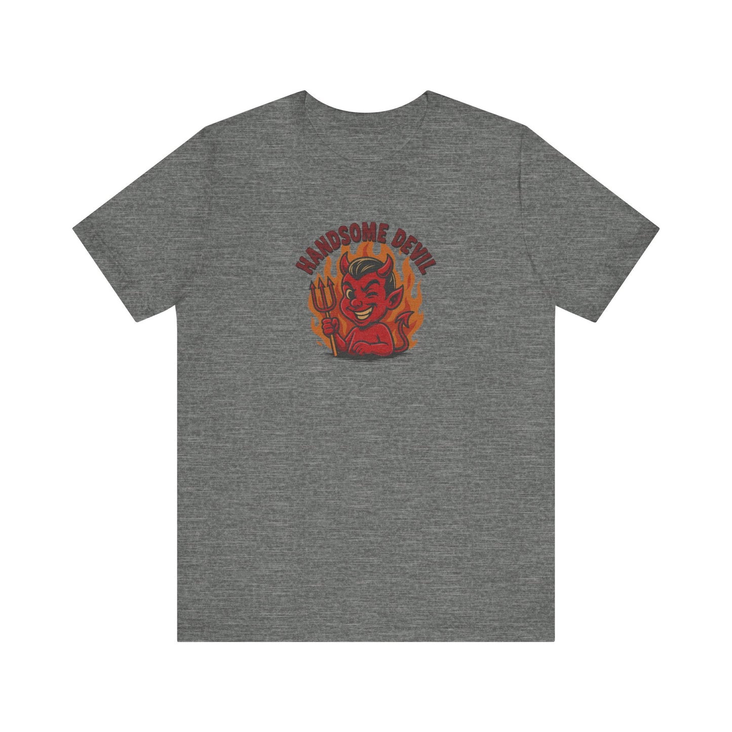 Handsome Devil — Fiery Retro Halloween Tee (Light)