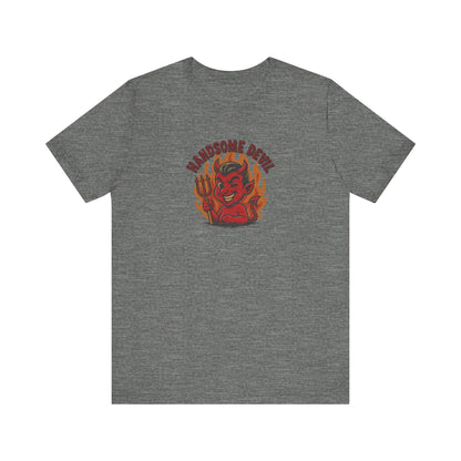 Handsome Devil — Fiery Retro Halloween Tee (Light)