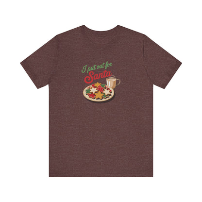 I Put Out for Santa — Retro Christmas Cookies Tee (Dark)