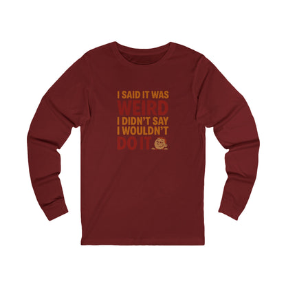 It's Weird, But I'm Interested (Colorful) — Retro Long Sleeve (Dark)