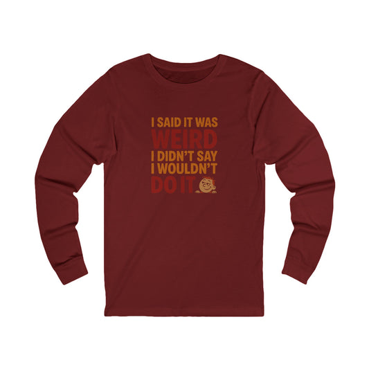 It's Weird, But I'm Interested (Colorful) — Retro Long Sleeve (Dark)