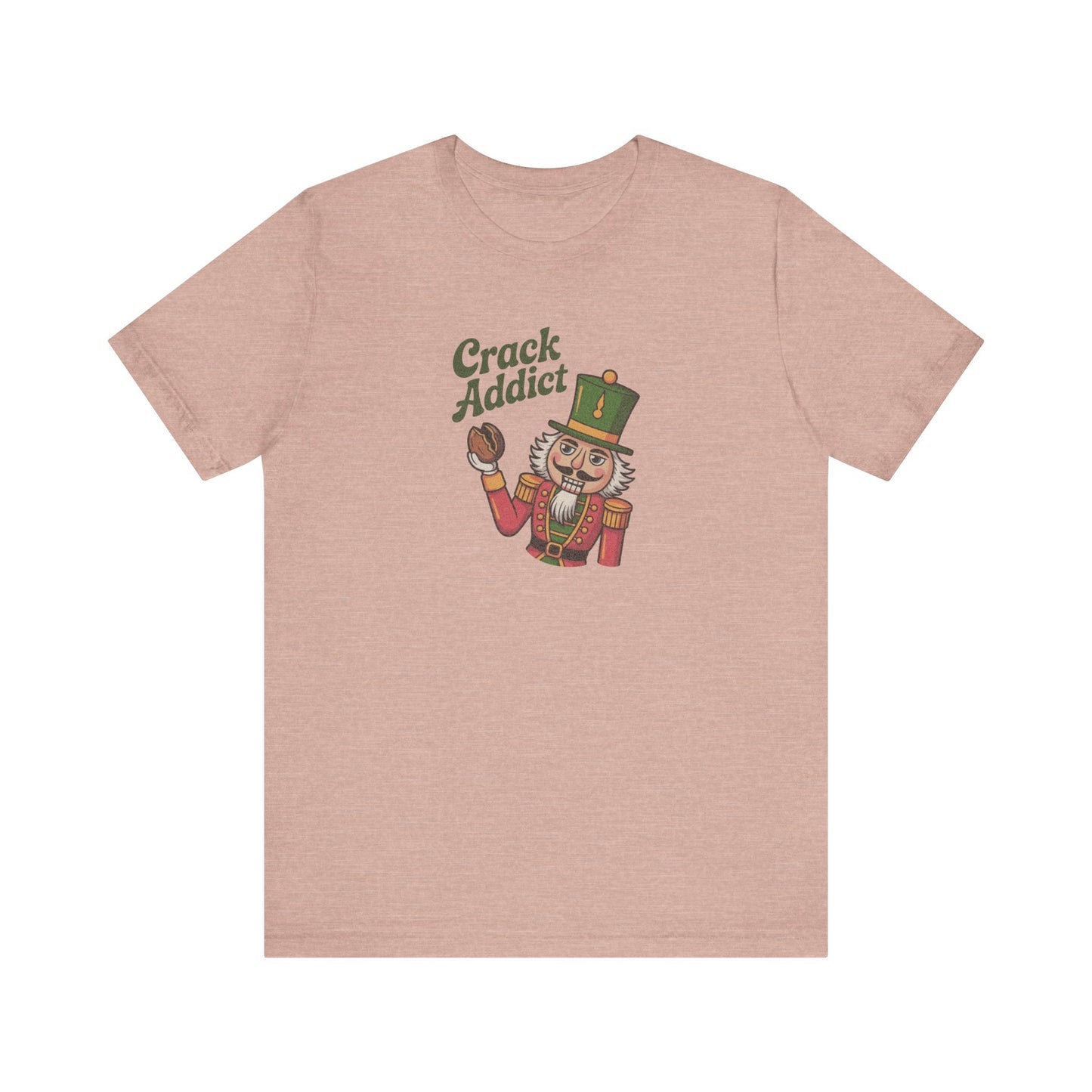 Crack Addict Nutcracker — Vintage Christmas Retro Tee (Light)