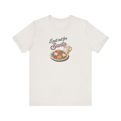 I Put Out for Santa — Retro Christmas Cookies Tee (Light)