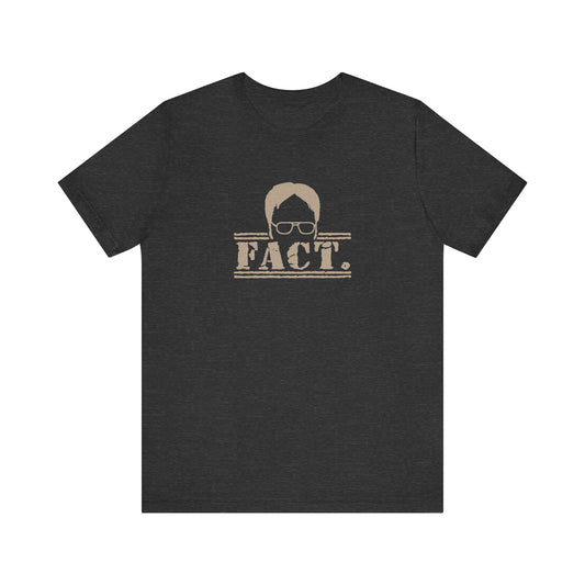 Dwight Schrute FACT. — The Office-Inspired Retro Tee (Dark)