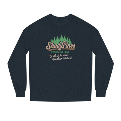 Shady Pines (Death Visits More Often Than Children) — Retro Sweatshirt (Dark)
