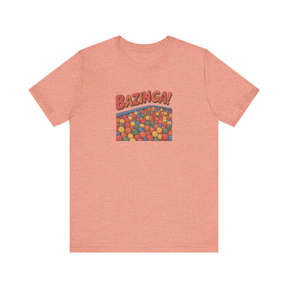 Bazinga! Ball Pit — Big Bang Theory Retro Tee (Light)