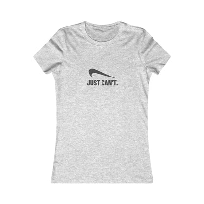 Just Can’t Athletic Parody — Retro Workout Women's Tee (Light)