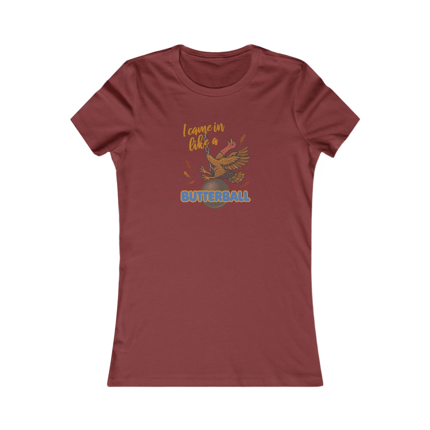Like a Butterball — Miley Cyrus Thanksgiving Parody Retro Women's Tee (Dark)