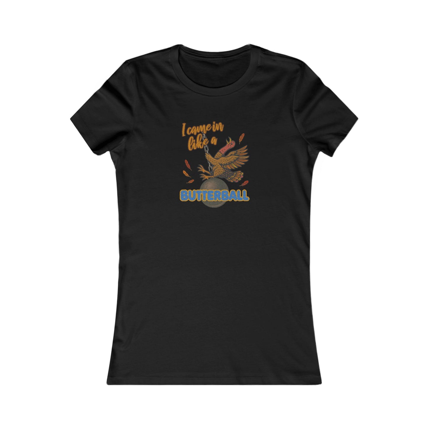 Like a Butterball — Miley Cyrus Thanksgiving Parody Retro Women's Tee (Dark)
