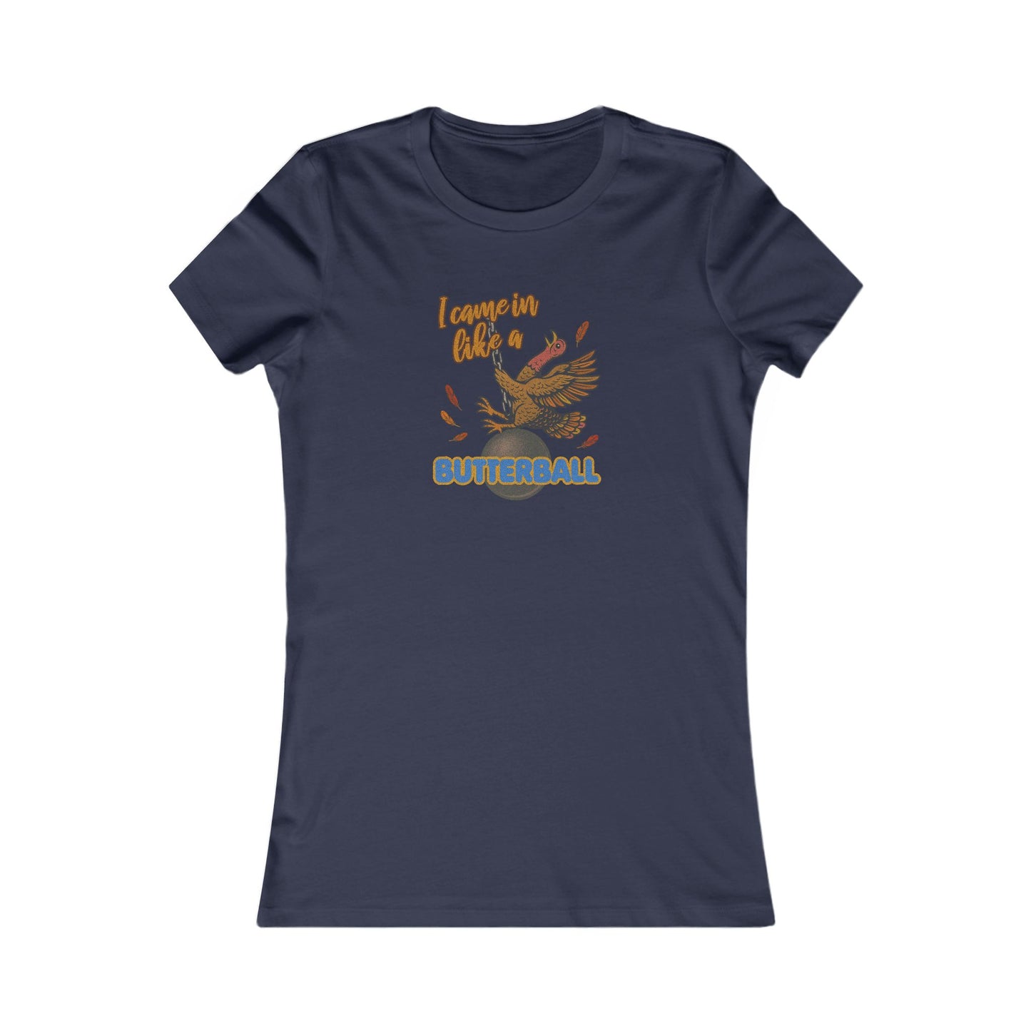 Like a Butterball — Miley Cyrus Thanksgiving Parody Retro Women's Tee (Dark)