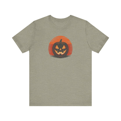 Retro Jack: Sliced Sunset — Halloween Sunset Tee (Light)