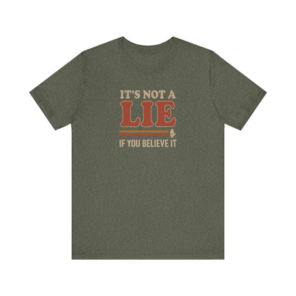 It’s Not a Lie, If You Believe It — George Costanza Retro Tee (Dark)