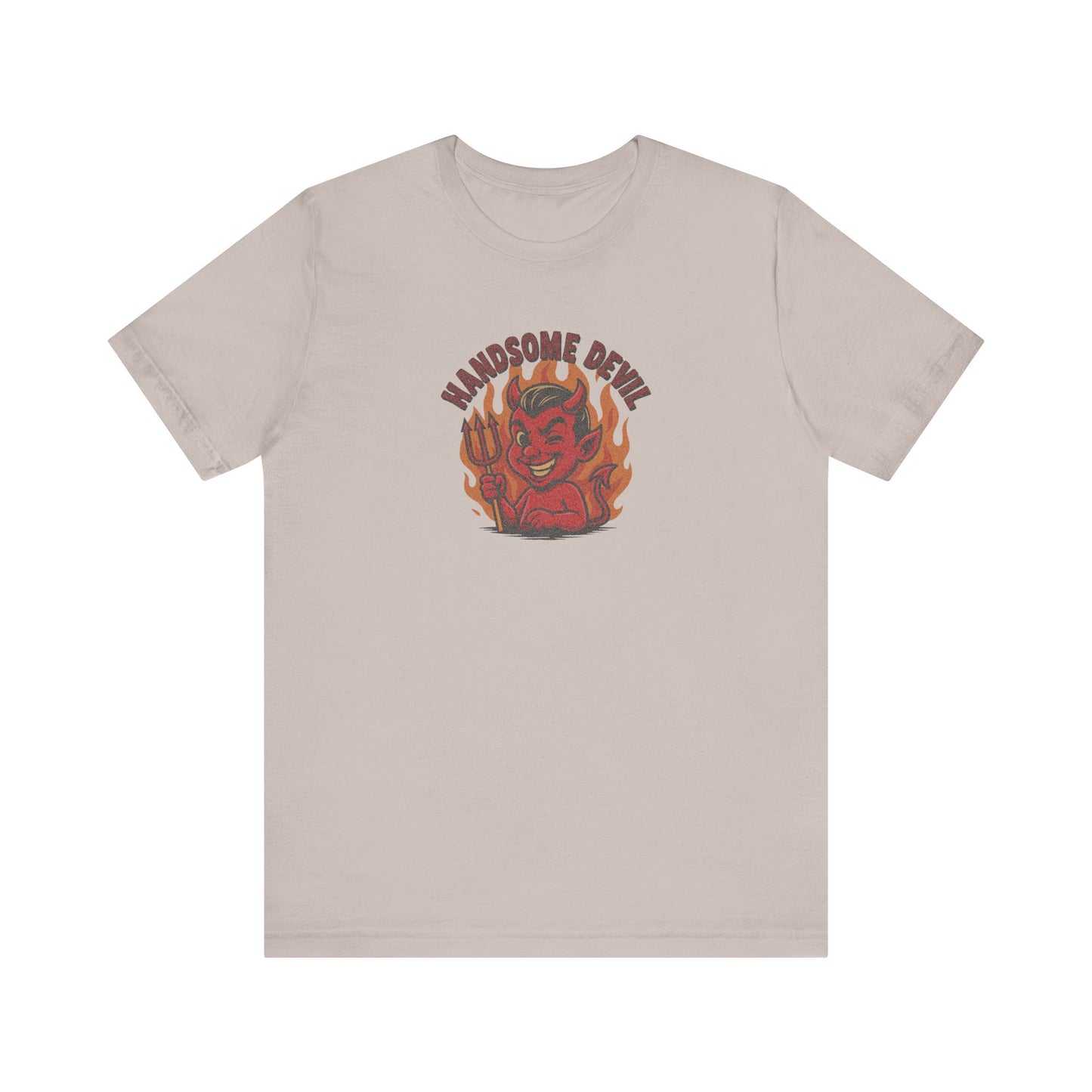 Handsome Devil — Fiery Retro Halloween Tee (Light)