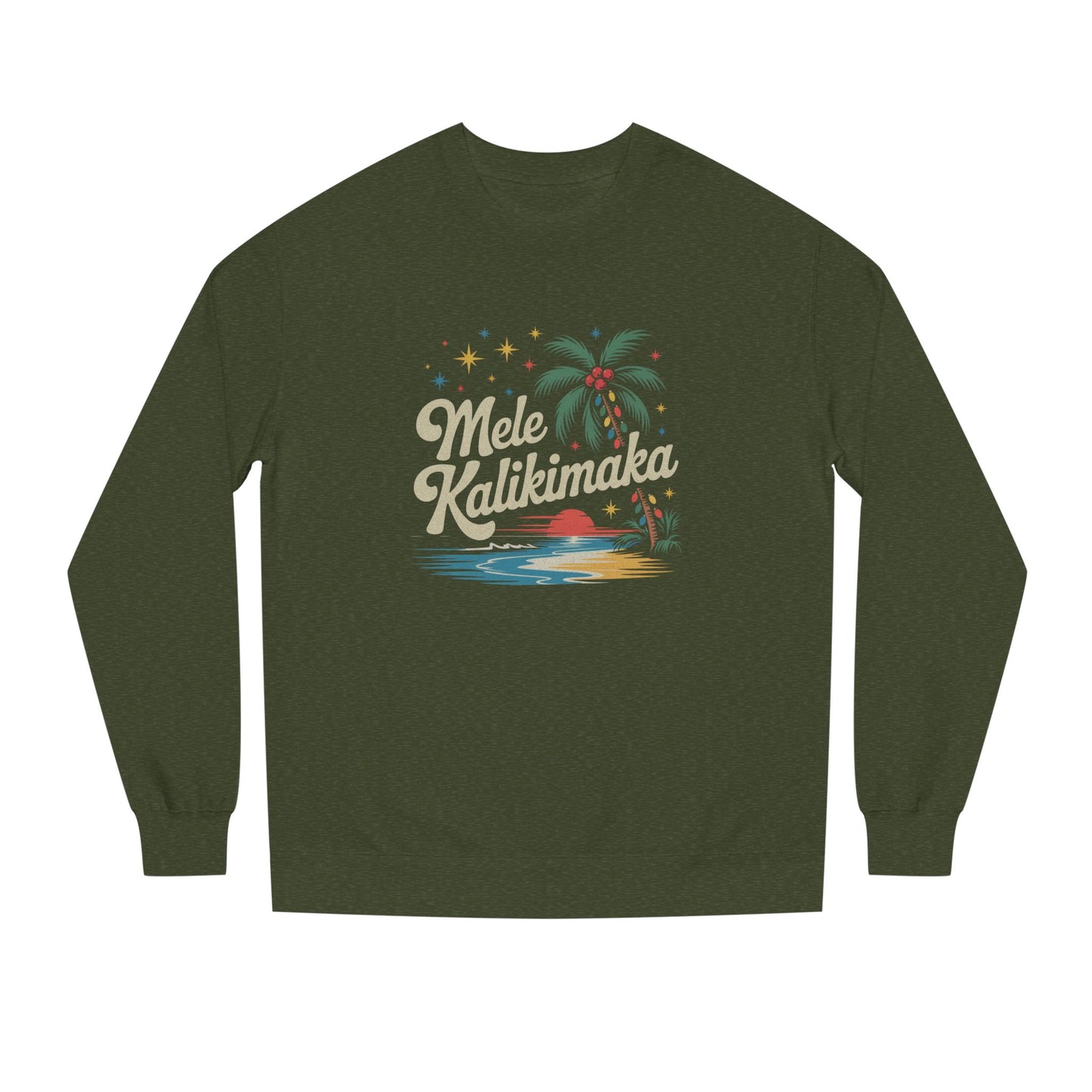 Mele Kalikimaka — Retro Hawaiian Christmas Sweatshirt (Dark)