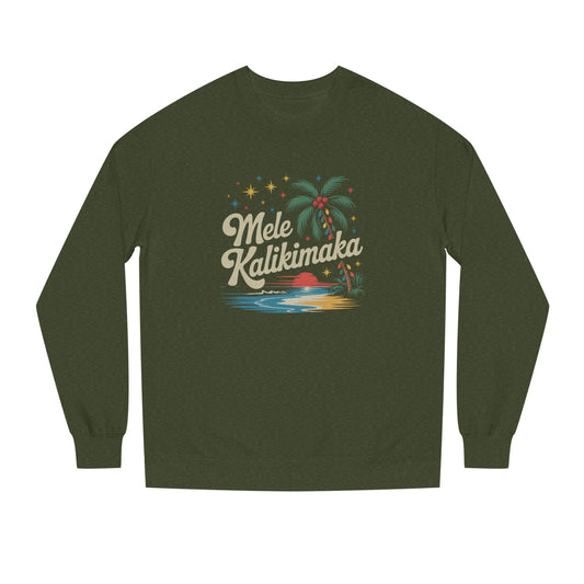 Mele Kalikimaka — Retro Hawaiian Christmas Sweatshirt (Dark)