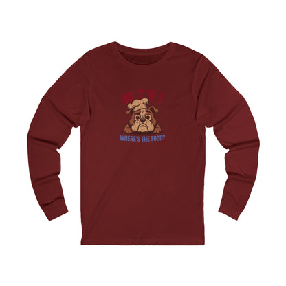 WTF? Where’s the Food? — Bulldog Chef Long Sleeve (Dark)
