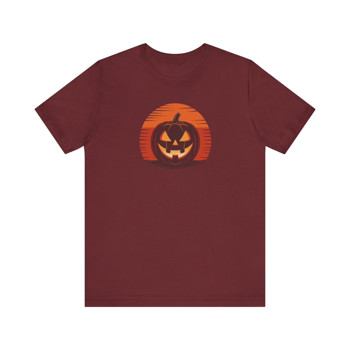 Retro Jack: Sliced Sunset — Halloween Sunset Tee (Dark)