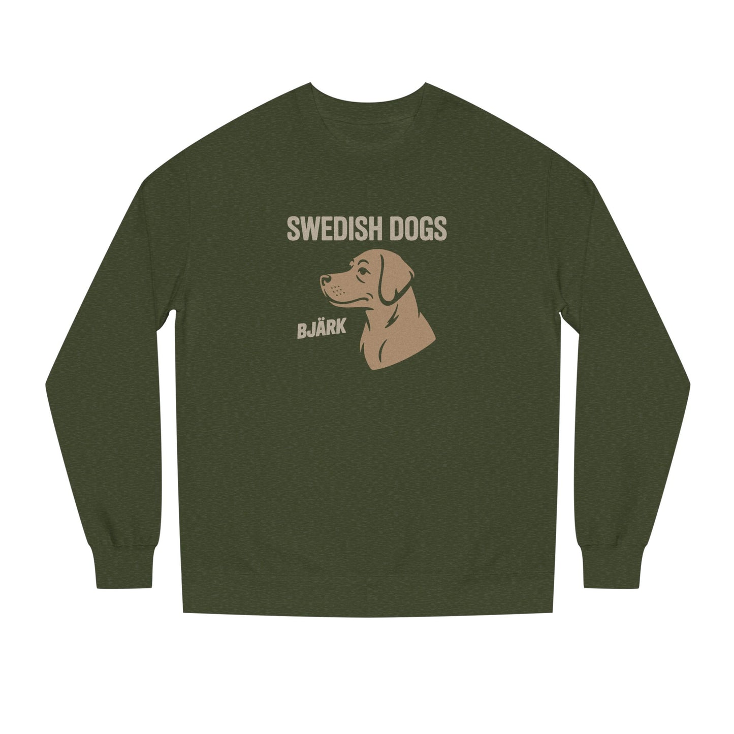 His Bjärk Is Worse Than His Bite – Minimalist Dog Pun Retro Sweatshirt (Light)