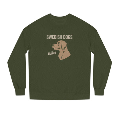 His Bjärk Is Worse Than His Bite – Minimalist Dog Pun Retro Sweatshirt (Light)