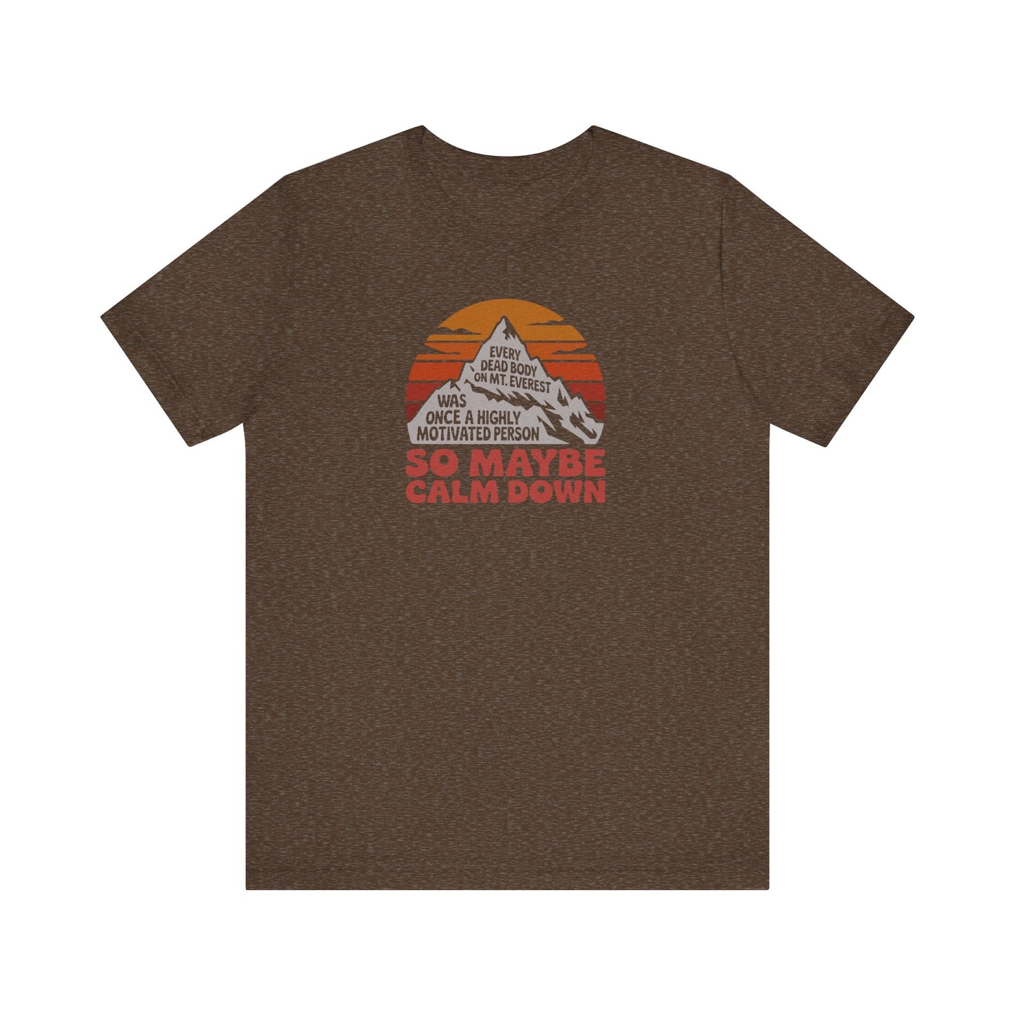 Everything in Moderation (Especially Fitness) – Mount Everest Retro Tee (Dark)