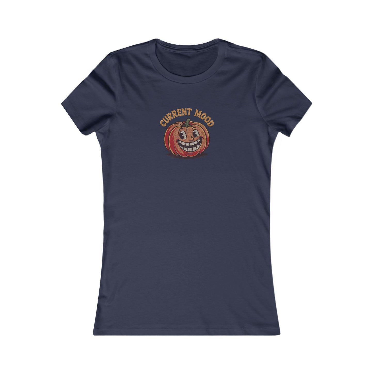 Current Mood (Toothy Jack) — Retro Halloween Women's Tee (Dark)