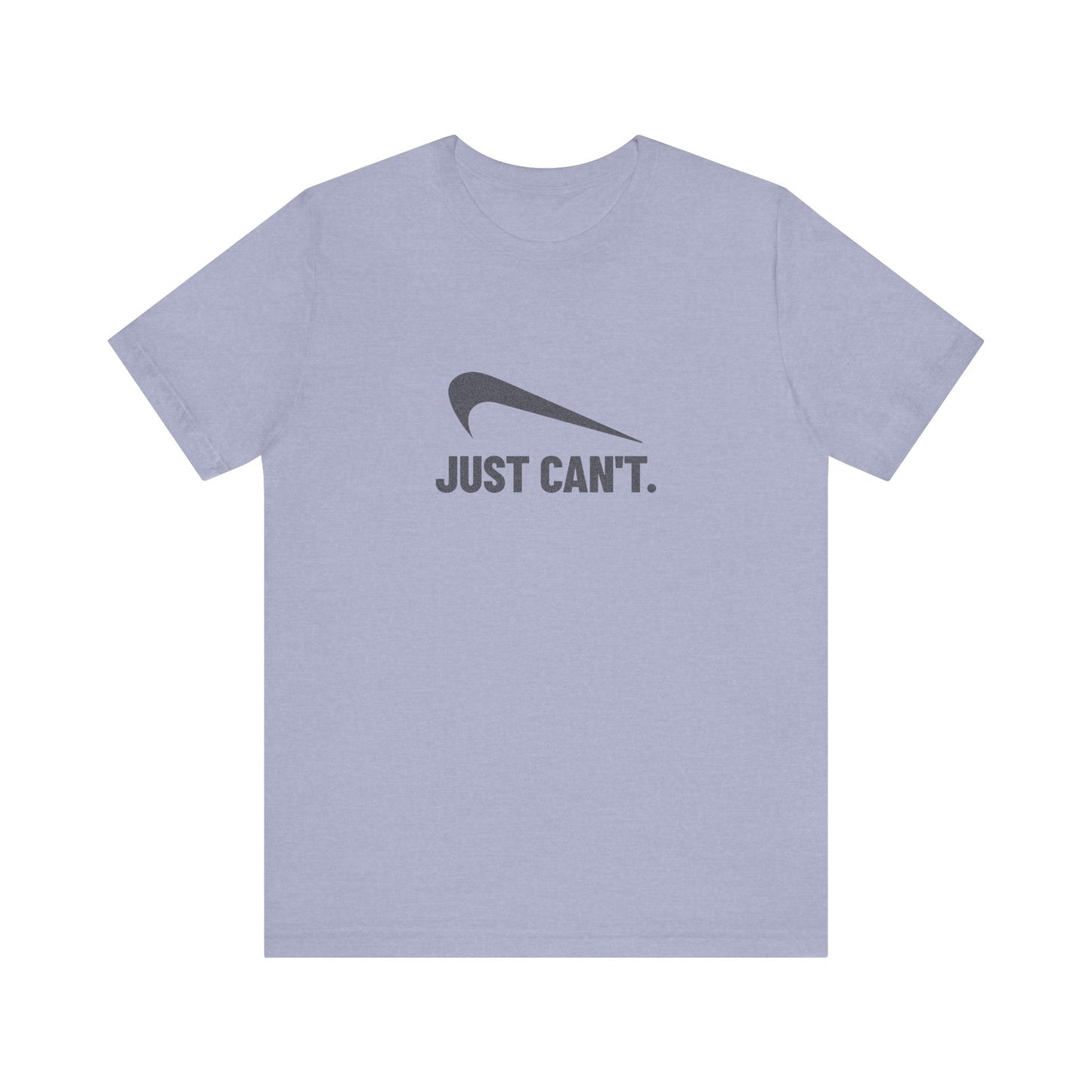 Just Can’t Athletic Parody — Retro Workout Tee (Light)