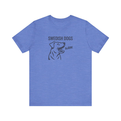 His Bjärk Is Worse Than His Bite – Minimalist Dog Pun Retro Tee (Light)