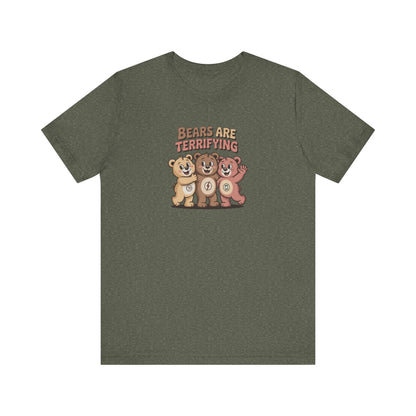 Bears Are Terrifying (Cute Remix) — Retro Tee (Dark)