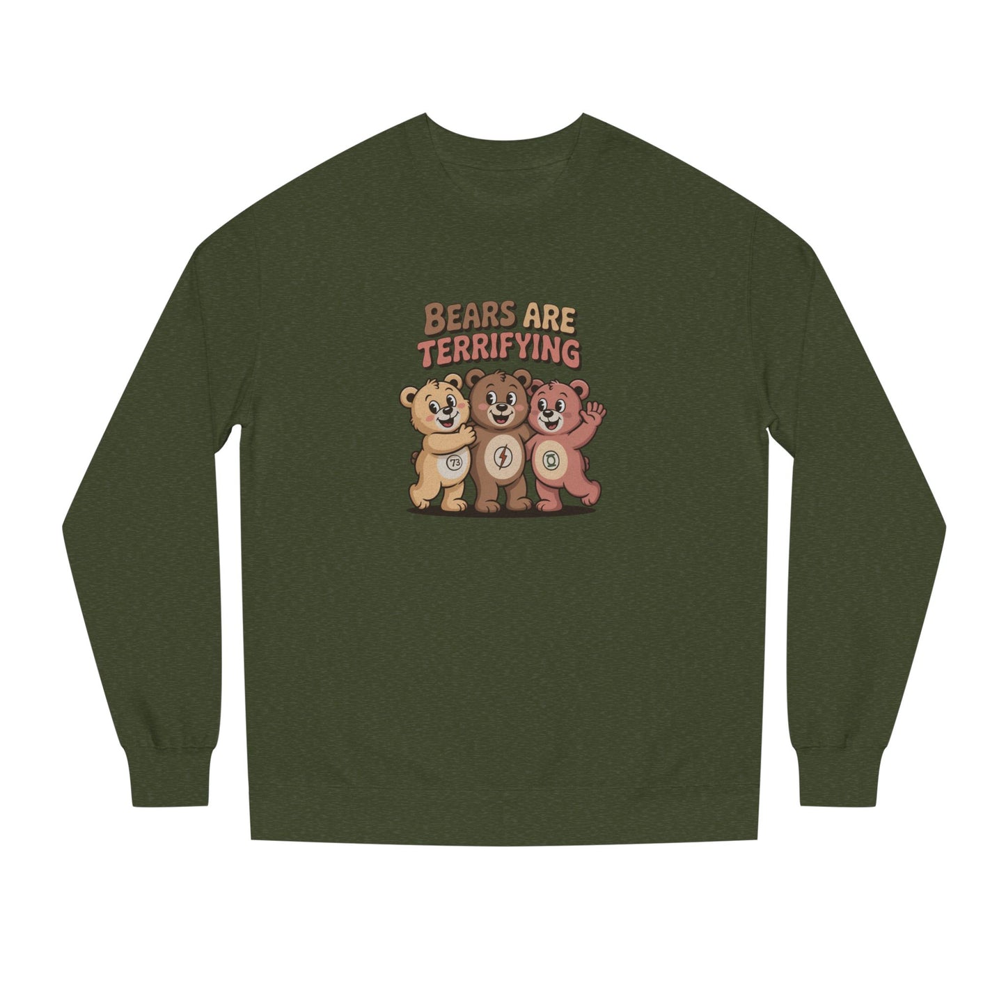 Bears Are Terrifying (Cute Remix) — Retro Sweatshirt (Dark)