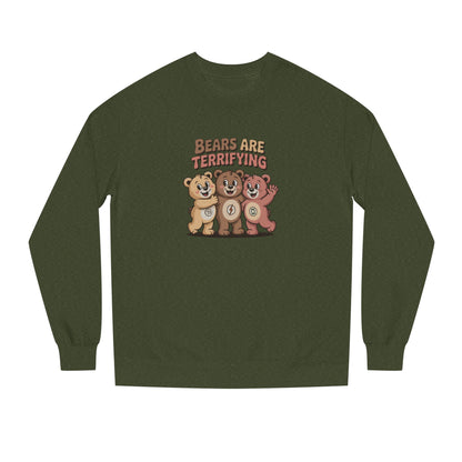 Bears Are Terrifying (Cute Remix) — Retro Sweatshirt (Dark)