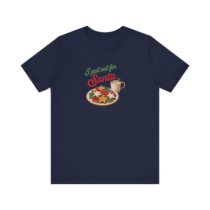 I Put Out for Santa — Retro Christmas Cookies Tee (Dark)