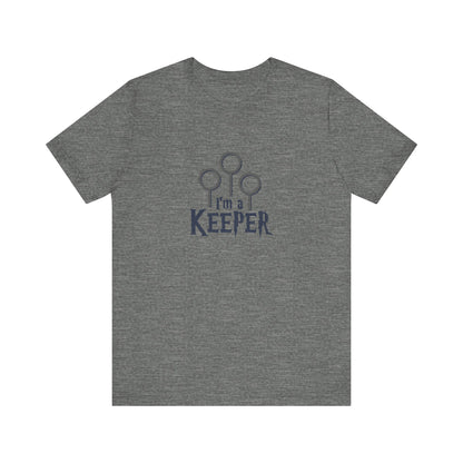 I’m a Keeper — Harry Potter Quidditch Retro Tee (Light)