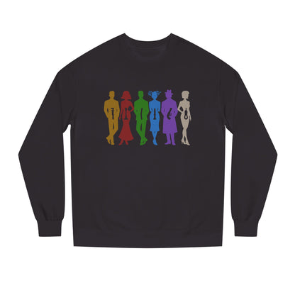 The Usual Suspects, Properly Armed — Clue Retro Sweatshirt (Dark)