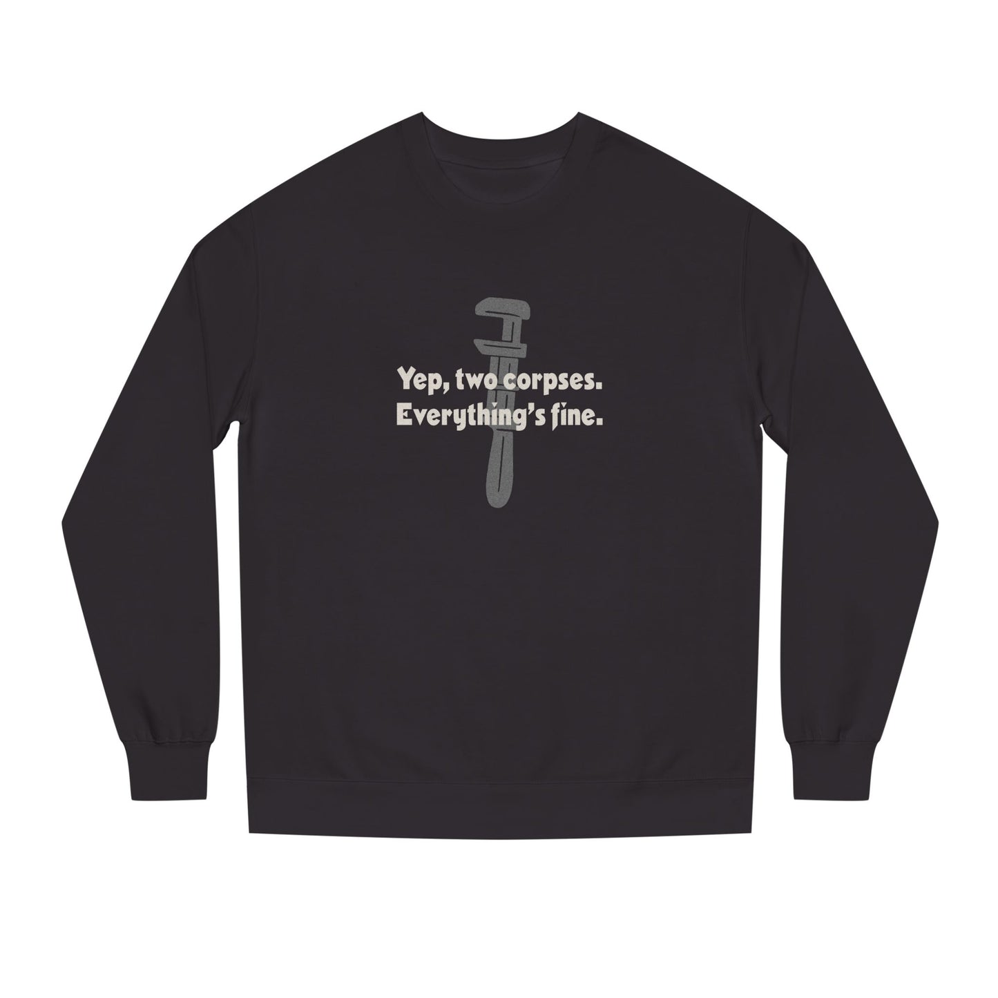 Yep, Two Corpses. Everything’s Fine — Clue Retro Sweatshirt (Dark)